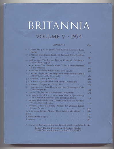 Image for BRITANNIA:  A JOURNAL OF ROMANO-BRITISH AND KINDRED STUDIES.  VOLUME 5 1974.  (VOLUME V - 1974.)