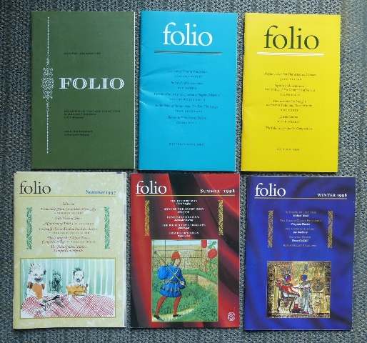 Image for FOLIO MAGAZINE.  OCTOBER-DECEMBER 1968 & WINTER/SPRING 1996 & AUTUMN 1996 & SUMMER 1997 & SUMMER 1998 & WINTER 1998.  6 ISSUES.