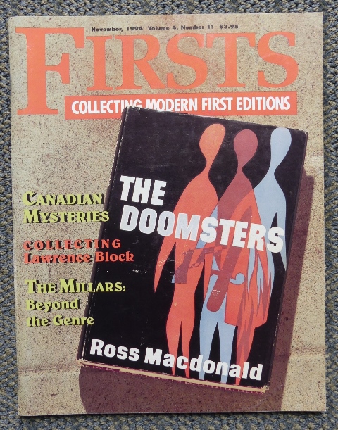 Image for FIRSTS: COLLECTING MODERN FIRST EDITIONS.  NOVEMBER, 1994.  VOLUME 4, NUMBER 11.  (KENNETH MILLAR, a.k.a. ROSS MACDONALD, MARGARET MILLAR, LAWRENCE BLOCK.)