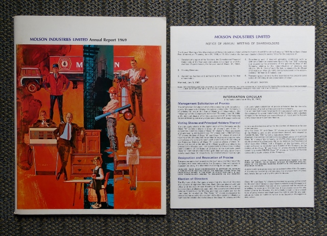 Image for MOLSON INDUSTRIES LIMITED ANNUAL REPORT 1969.
