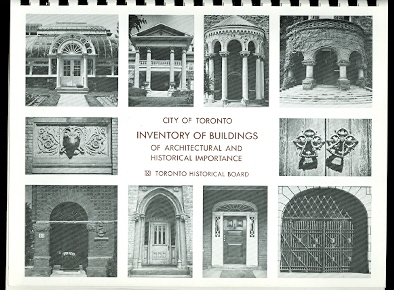 Image for THE CITY OF TORONTO'S INVENTORY OF BUILDINGS OF ARCHITECTURAL AND HISTORICAL IMPORTANCE.  (CITY OF TORONTO.)