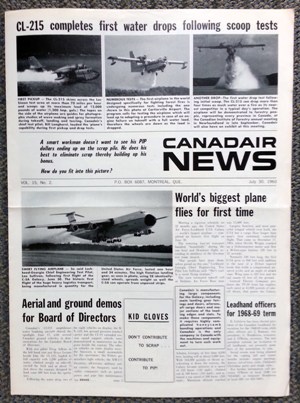 Image for CANADAIR CL-215 (SPECIFICATIONS BROCHURE) + CANADAIR NEWS, VOL. 15, NO. 2, JULY 30, 1968.
