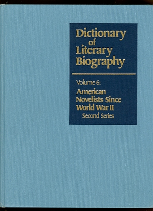 Image for AMERICAN NOVELISTS SINCE WORLD WAR II.  SECOND SERIES.  DICTIONARY OF LITERARY BIOGRAPHY, VOLUME SIX.