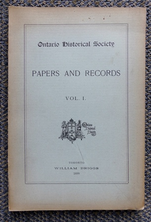 Image for ONTARIO HISTORICAL SOCIETY.  PAPERS AND RECORDS.  VOL. I.