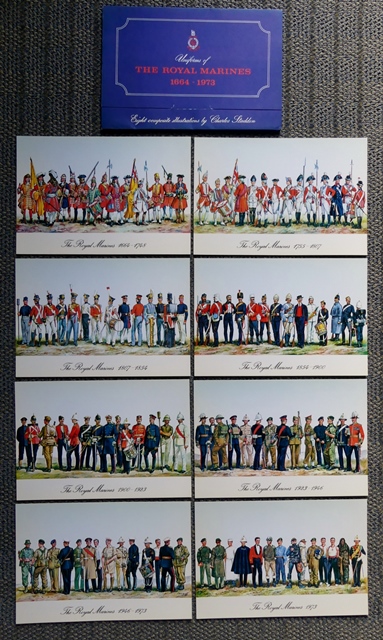 Image for UNIFORMS OF THE ROYAL MARINES, 1664-1973.  EIGHT COMPOSITE ILLUSTRATIONS BY CHARLES STADDEN.