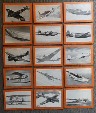 Image for BEE HIVE AEROPLANE PICTURES.  ST. LAWRENCE STARCH COMPANY WWII PHOTO CARD PROMOTION.  48 CARDS INCLUDING SOME DUPLICATES, 1 FLYER & 1 MAILING ENVELOPE.  (BEEHIVE / BEEHIVES.)