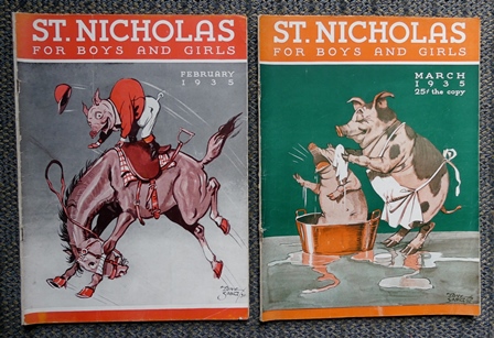 Image for ST. NICHOLAS FOR BOYS AND GIRLS.  FEBRUARY 1935 & MARCH 1935.  2 ISSUES.