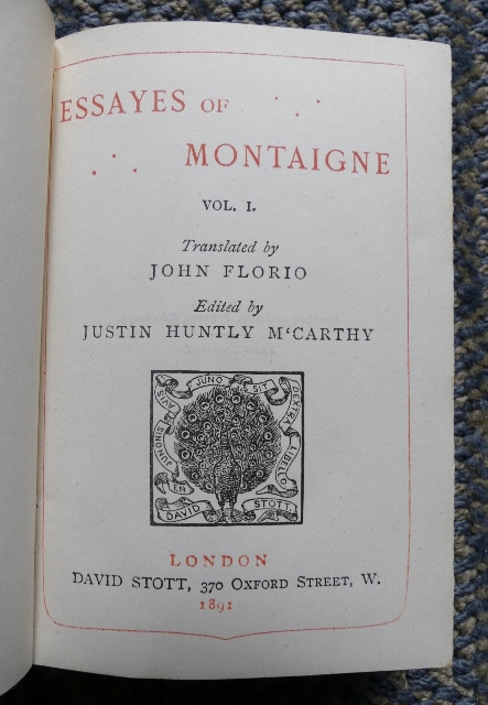 montaigne essays list