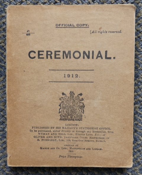 Image for CEREMONIAL.  1912.